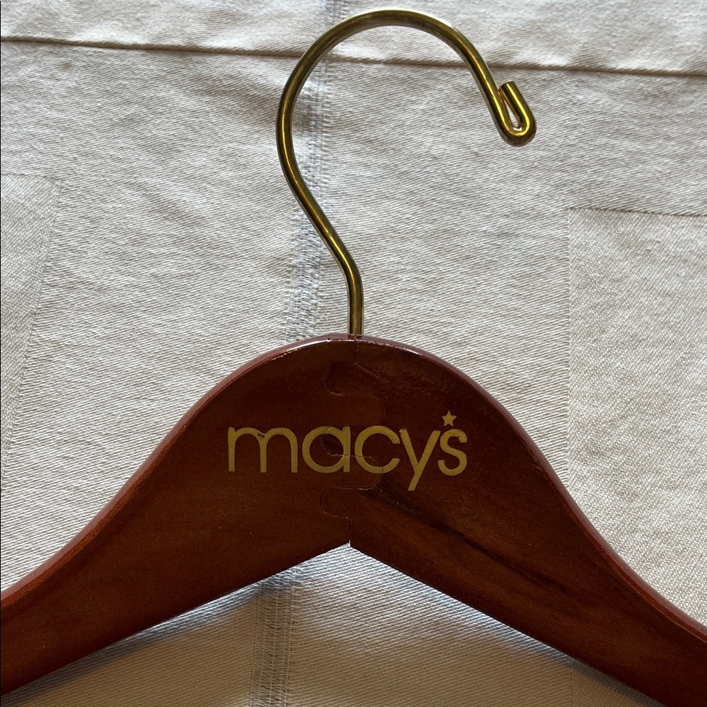 Macy's Brown Wooden Hanger - Picture 2 of 3